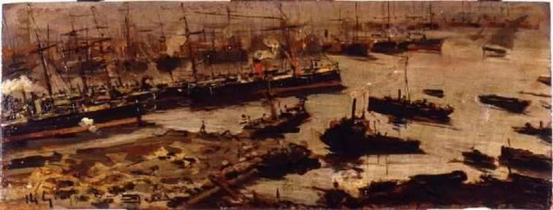 Il porto di Genova - Museo Nazionale Leonardo da Vinci, Milano